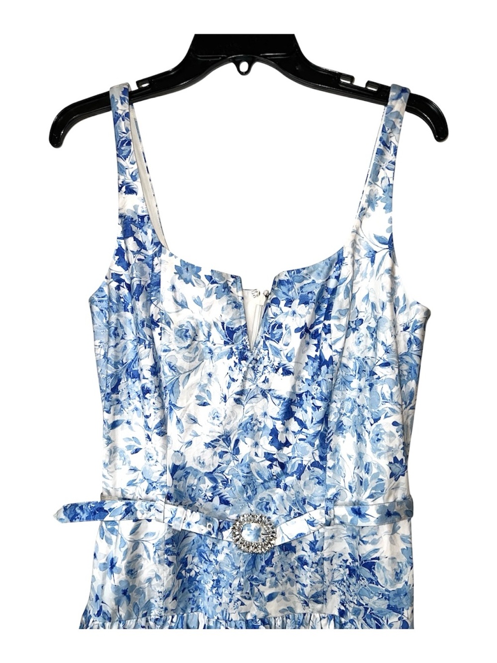 Generation Love Celeste Floral Poplin Midi Dress NWT Size M Blue White - Picture 11 of 11